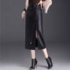 秋冬长款修身时尚包臀皮裙，高腰通勤气质侧开叉时髦半身裙MYX-99651 商品缩略图1