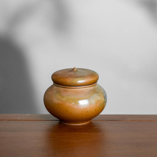 歌林柴窑大千彩醒茶罐志野素烧茶叶罐储存收纳茶盒家用陶瓷醒茶罐子 商品图12