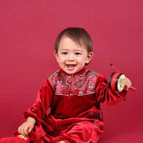 丽婴房-童衣类（冬）G3连身装C_大红\莓红