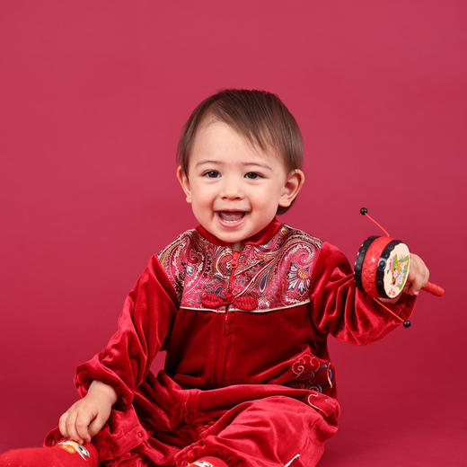 丽婴房-童衣类（冬）G3连身装C_大红\莓红 商品图0