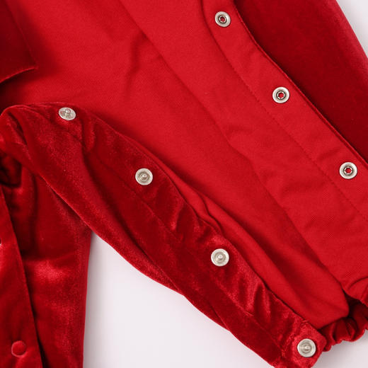 丽婴房-童衣类（冬）G3连身装C_大红\莓红 商品图7