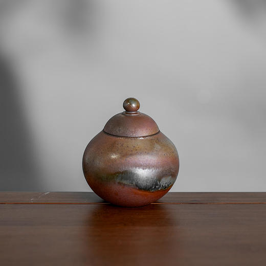 歌林柴窑大千彩醒茶罐志野素烧茶叶罐储存收纳茶盒家用陶瓷醒茶罐子 商品图4