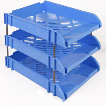 天章办公(TANGO)三层文件架文件框 文件栏三层文件盘 文件架子多层资料架文件收纳 文件座加固加厚 办公用品 商品图4