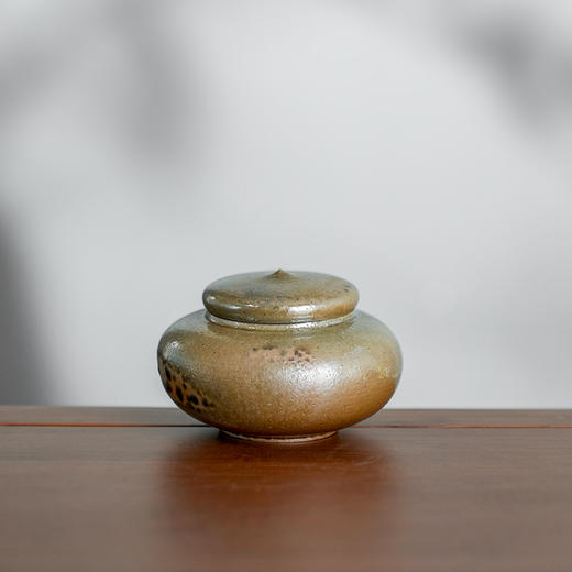 歌林柴窑大千彩醒茶罐志野素烧茶叶罐储存收纳茶盒家用陶瓷醒茶罐子 商品图11