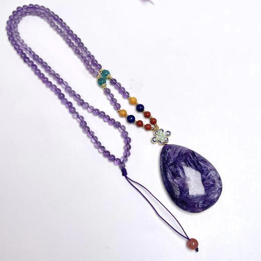 紫龙晶水滴吊坠约48*30mm 商品图0