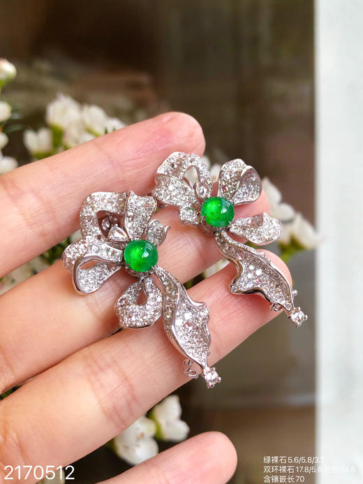 近玻璃纯白双环耳坠【2170512】具体价格微信咨询 商品图3