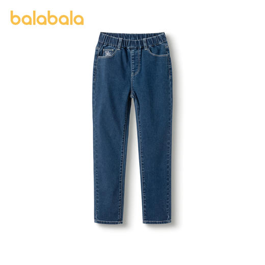 巴拉巴拉女童裤子儿童牛仔裤中大童春装甜美直筒裤时尚修身长裤潮 商品图4