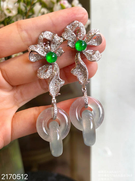 近玻璃纯白双环耳坠【2170512】具体价格微信咨询 商品图6