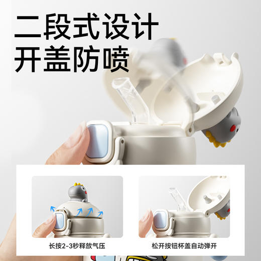 小袋鼠巴布婴幼儿保温杯外出宝宝小月龄鸭嘴学饮水杯儿童吸管奶瓶 商品图4