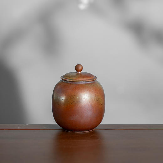 歌林柴窑大千彩醒茶罐志野素烧茶叶罐储存收纳茶盒家用陶瓷醒茶罐子 商品图8