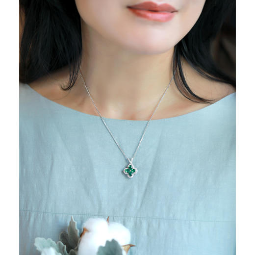 贵人牌：奢牌吉祥扇+四叶草  | 红绿宝、紫水晶项链、耳钉 商品图11