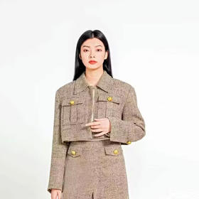 HJ1A15枣褐上衣外套