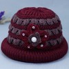 QY-新款冬季帽子女式奶奶妈妈老人保暖帽中老年加绒毛线老太太棉帽 商品缩略图0