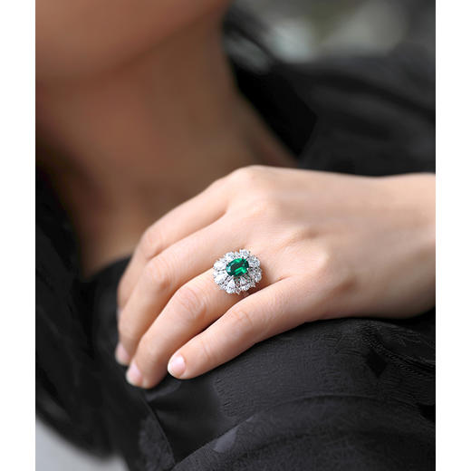 永不过时，经典戴妃款 | 培育红、绿宝石戒指、项链、耳钉 商品图5