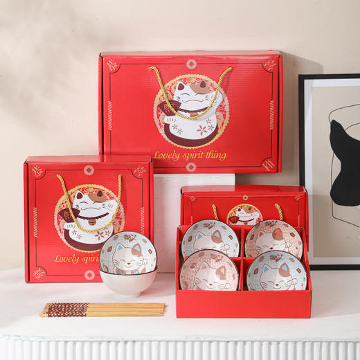 【百柿可乐❗️马年限定餐具礼盒】动动碗筷纳福开运，创意陶瓷筷子套装伴手礼礼品碗，新年礼盒年货礼盒 商品图5