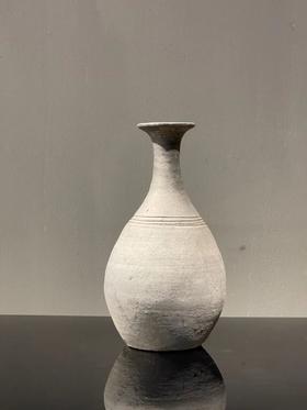 灰陶弦纹玉壶春瓶，顺丰包邮