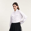 谜底短款衬衫女2024春季新款时尚纯棉绣花宽松衬衣长袖241MC0078 商品缩略图1