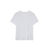 谜底基础白T短袖女2024春季新款简约风绣花圆领修身T恤241MT0071 商品缩略图4