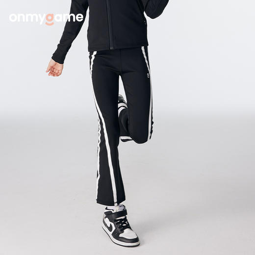 onmygame女童加绒瑜伽裤微喇叭裤运动裤 商品图0