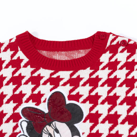 【商城同款】2024年春季新款女童针织套头上衣中大童纯棉千鸟格毛衣线衫231DS0896 商品图6