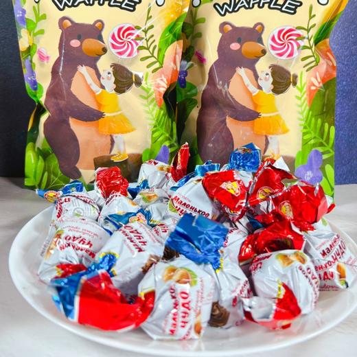 俄罗斯进口斯拉夫slavyanka榛子巧克力奶罐糖500g结婚喜糖零食 商品图3