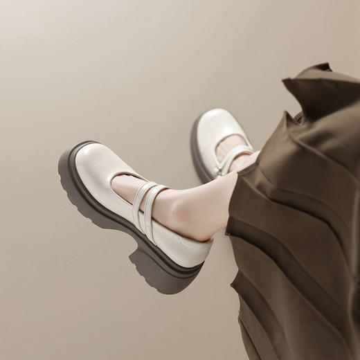 ZHRjk乐福鞋女2024春季新款软皮平底休闲爱心双带浅口玛丽珍单鞋 商品图6