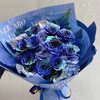 【星河璀璨】11支精品蓝色星辰玫瑰➕蓝绣球精品时尚花束 商品缩略图0