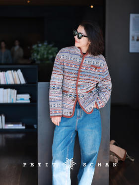 任我行 重工无侧缝设计红色幸运撞色水洗牛仔裤