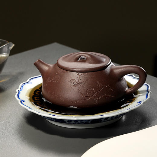 顾景舟复刻紫砂壶  非遗传承人亲制 『景舟石瓢』 2800万拍品原版复刻 宜兴原矿紫砂壶 收藏紫砂艺术品 手工制作 一比一复刻 双刀刻绘 商品图1