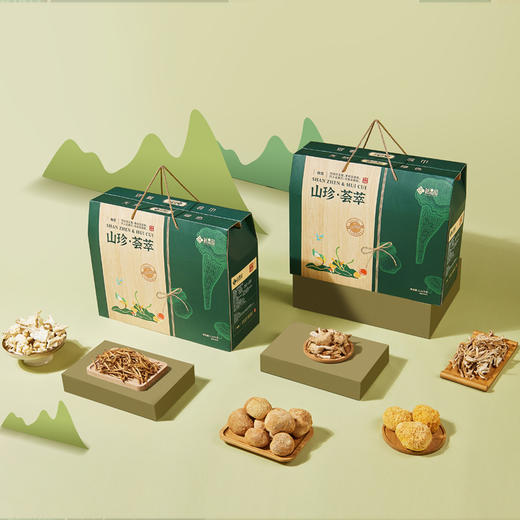 鲜品屋—1.21kg山珍荟萃礼盒 山珍干菌南北干货菌菇组合大礼包春节礼盒 商品图2