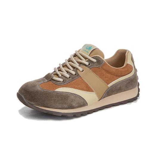 真皮德训鞋女2024春季新款女士运动厚底阿甘鞋女休闲百搭平底女鞋 商品图4