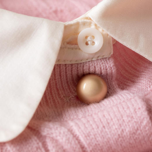 【现货】可甜可盐100%羊毛拼接假两件针织开衫 商品图2