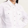 谜底短款衬衫女2024春季新款时尚纯棉绣花宽松衬衣长袖241MC0078 商品缩略图3