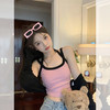 <曾小咸推荐>拼色吊带背心女交叉性感短款外穿内搭美背弹力修身（自带一体胸垫）39.99/件 50/2件！【预售款，预计3-15天发货】 商品缩略图0