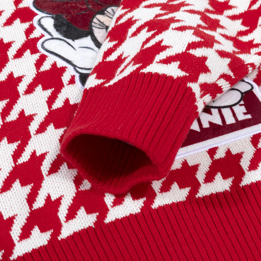 【商城同款】2024年春季新款女童针织套头上衣中大童纯棉千鸟格毛衣线衫231DS0896 商品图8