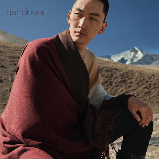 羊绒水波纹披毯 SJF92P601B 商品图0