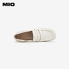 MIO米奥春季方头高跟豆豆鞋牛皮革复古通勤乐福鞋女鞋M241561801 商品缩略图2
