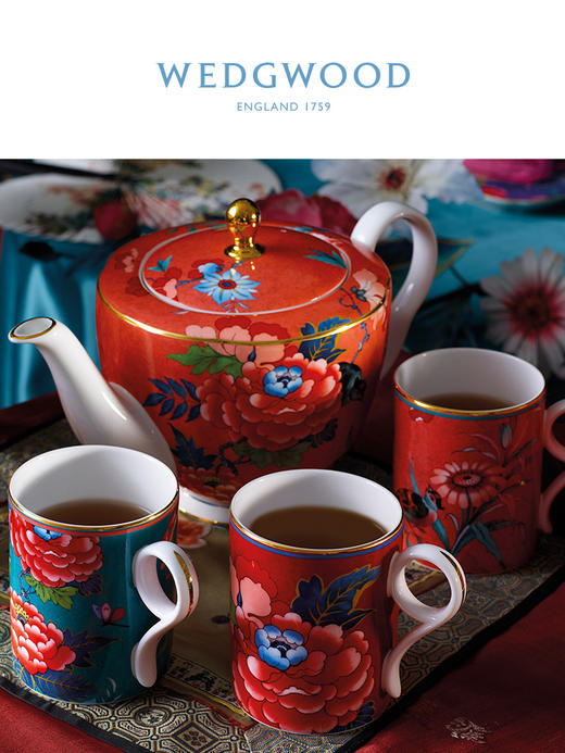 【WEDGWOOD】威基伍德嫣红牡丹骨瓷马克杯咖啡杯水杯杯子茶杯家用 商品图2