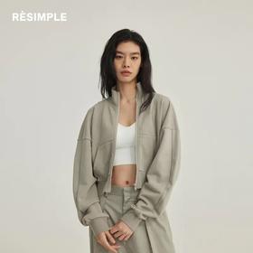 1F【RESIMPLE】新款开衫拉链卫衣高级感女装短款卫衣