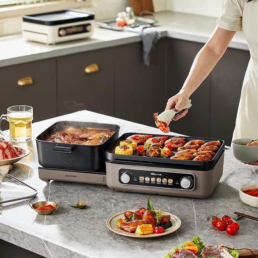 LR小熊电烤炉电烤烧炉烤肉盘烤串电烤盘多功能烤串机 商品图1