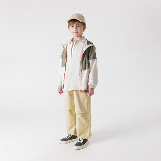 【三防】马克珍妮男童山系户外色块拼接连帽外套儿童春装240008 商品图2
