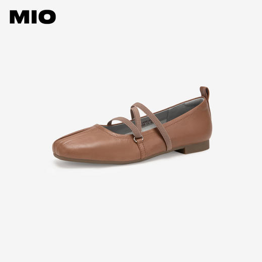 [赵昭仪同款]MIO米奥春方头芭蕾舞鞋交叉绑带平底玛丽珍鞋女M241425103 商品图2