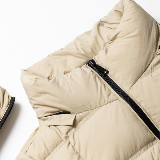 【现货】新国标95白鸭绒纯色连帽中长款羽绒服 商品图1