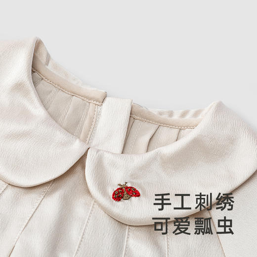 【高定系列】 英氏高定羊毛连衣裙春夏女童蚕丝长袖裙子 商品图1