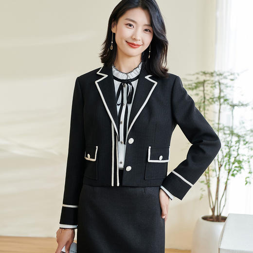 剩S/M/L/XL/XXL 【高级感外套】2026春季新款时尚通勤休闲百搭外套5Q24AW0027 商品图0