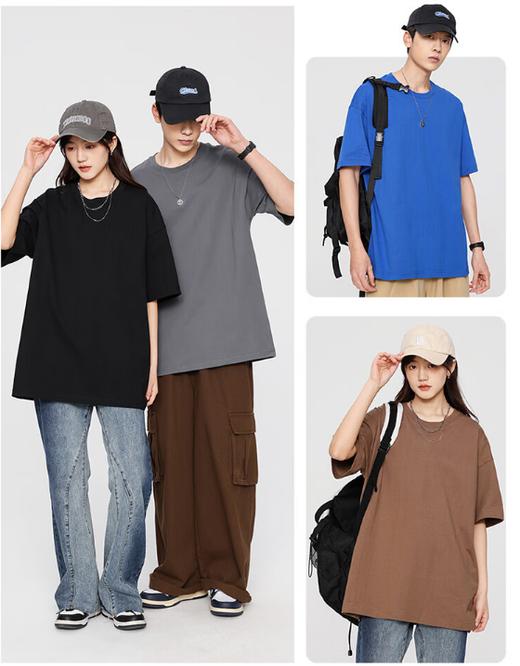 服装配饰/圆领衫 【纯棉短袖圆领衫】t恤纯色不透男女体恤定制上衣 商品图5