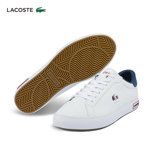Lacoste法国鳄鱼男鞋法式时尚条纹低帮休闲运动鞋板鞋43SMA0034 商品图2
