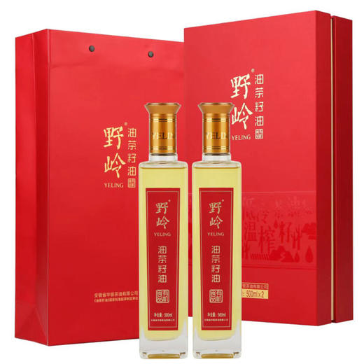 野岭冷榨油茶籽礼盒500ML*2瓶（山茶油，有机认证，冷榨） 商品图2