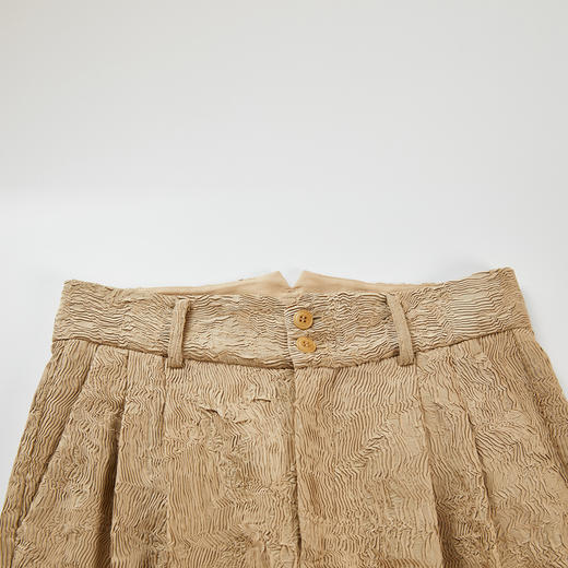 谜底通勤直筒西裤女2024春季新款时尚高腰提花亲肤长裤241GK0148 商品图3