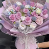 【紫气东来】21支紫玫瑰➕白桔梗精品时尚花束 商品缩略图2